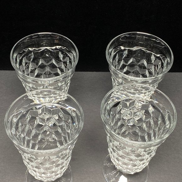 Fostoria American Clear Set of 4 Footed Iced Tea Water Goblets 12oz - Picture 6 of 7